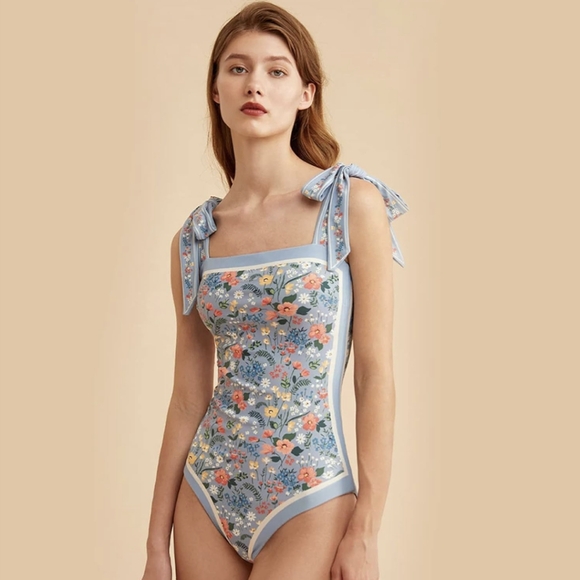 Reversible Floral Print Swimsuit - Picture 2 of 9